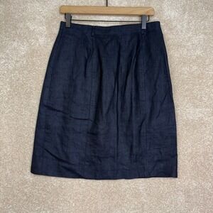 Vintage Liz Claiborne Linen Pencil Skirt Size 12 Waist 29" Academia Work Office